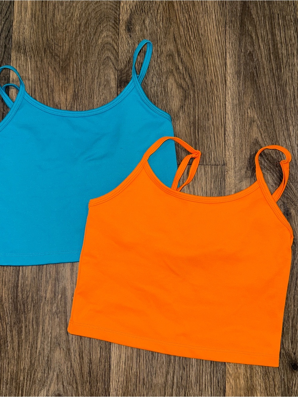balance athletica ribbed tank bundle – orange + teal (xs/s)